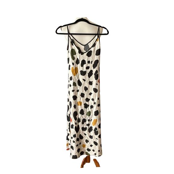 Souk + Sepia Silk Bias Cut Polka Dot Slip Dress XS Made in England - Picture 2 of 6
